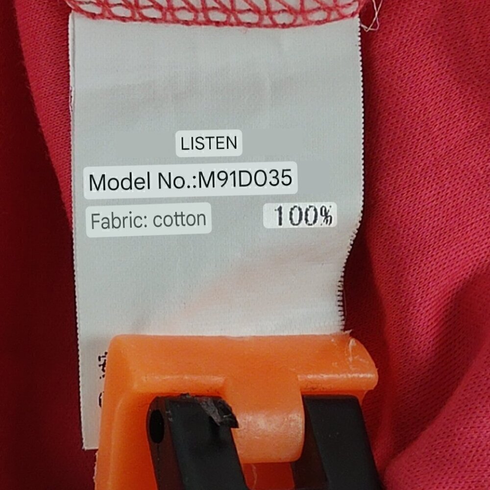 Migaino Womens 100% Cotton Pink/Coral Belted Midi Dress Size 42 (About A Size 6) - Picture 11 of 11